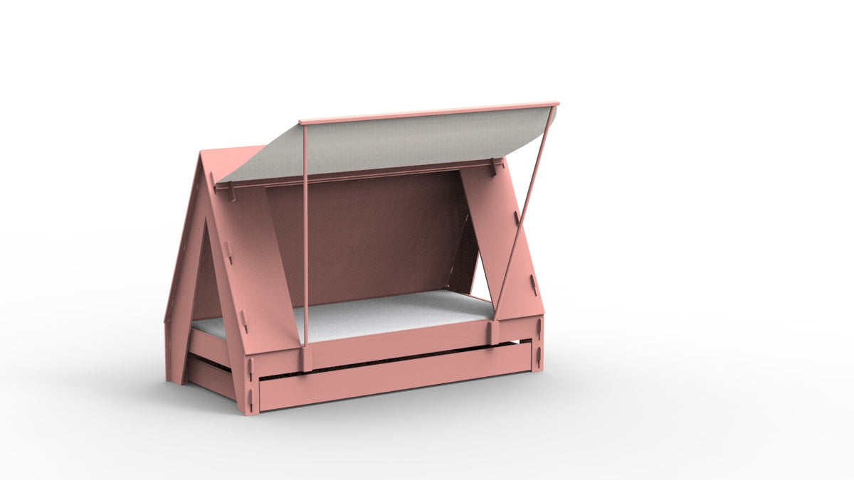 Mathy by Bols Tent Bed with Trundle in Coral