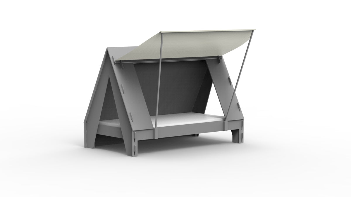 Mathy by Bols Tent Bed in Cement Grey