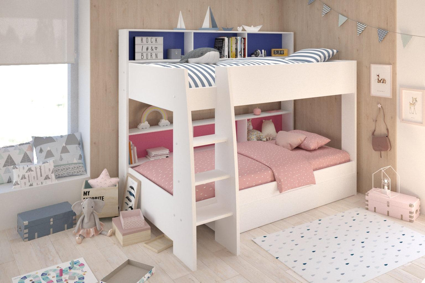 The Tam Tam Bunk Bed - Optional Drawers Underneath - Millie & Jones