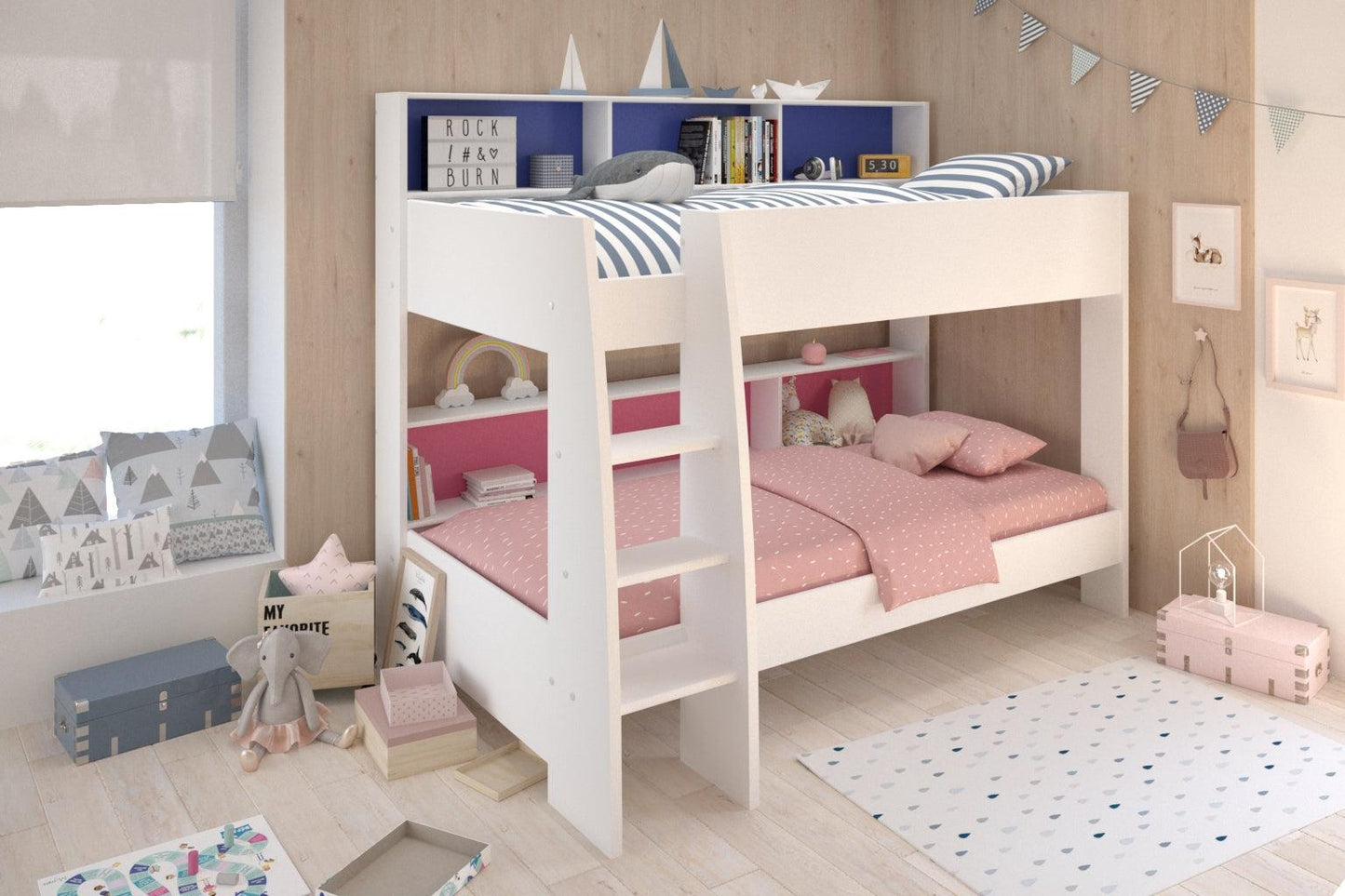 The Tam Tam Bunk Bed - Optional Drawers Underneath - Millie & Jones