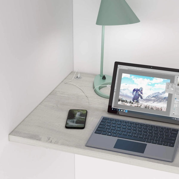 Tarragona High Sleeper Bed with Desk & Shelves