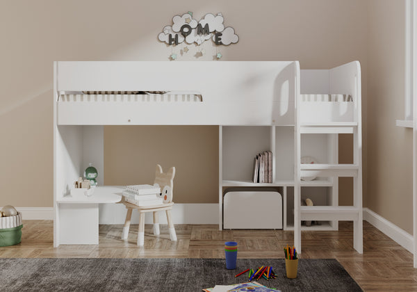 Tenby Mid Sleeper with Desk & Storage