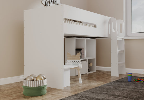 Tenby Mid Sleeper with Desk & Storage