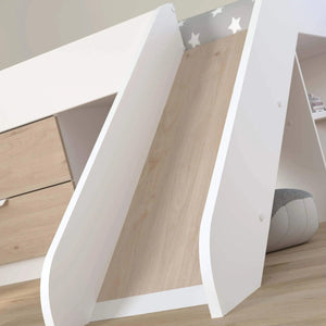Tobo Mid Sleeper Bed with Slide & Drawers