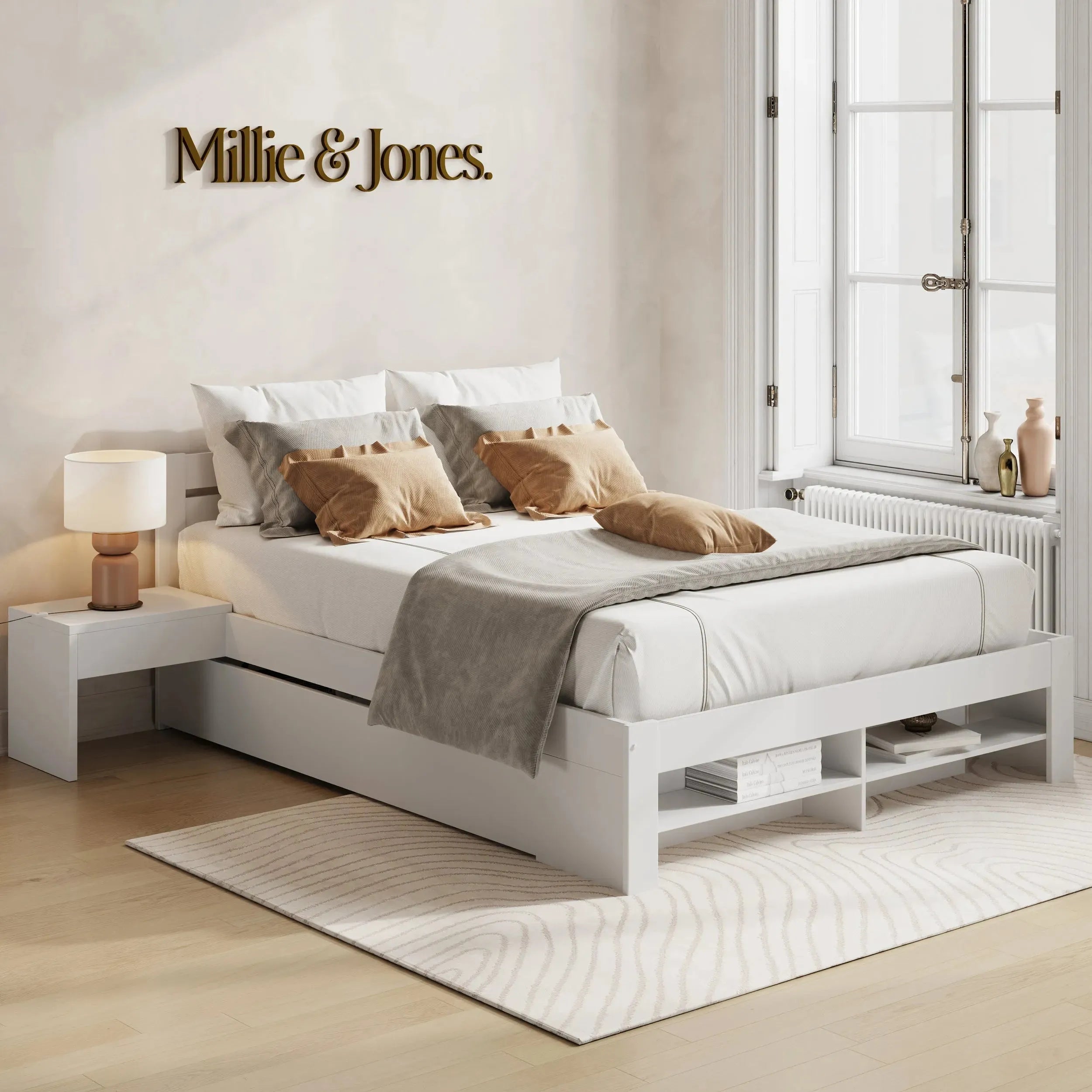 Tokyo Double Storage Bed + Deluxe Pocket Sprung Mattress Bundle