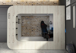 Trasman Loft Pod Gaming High sleeper with Pull-out Sofa (single)