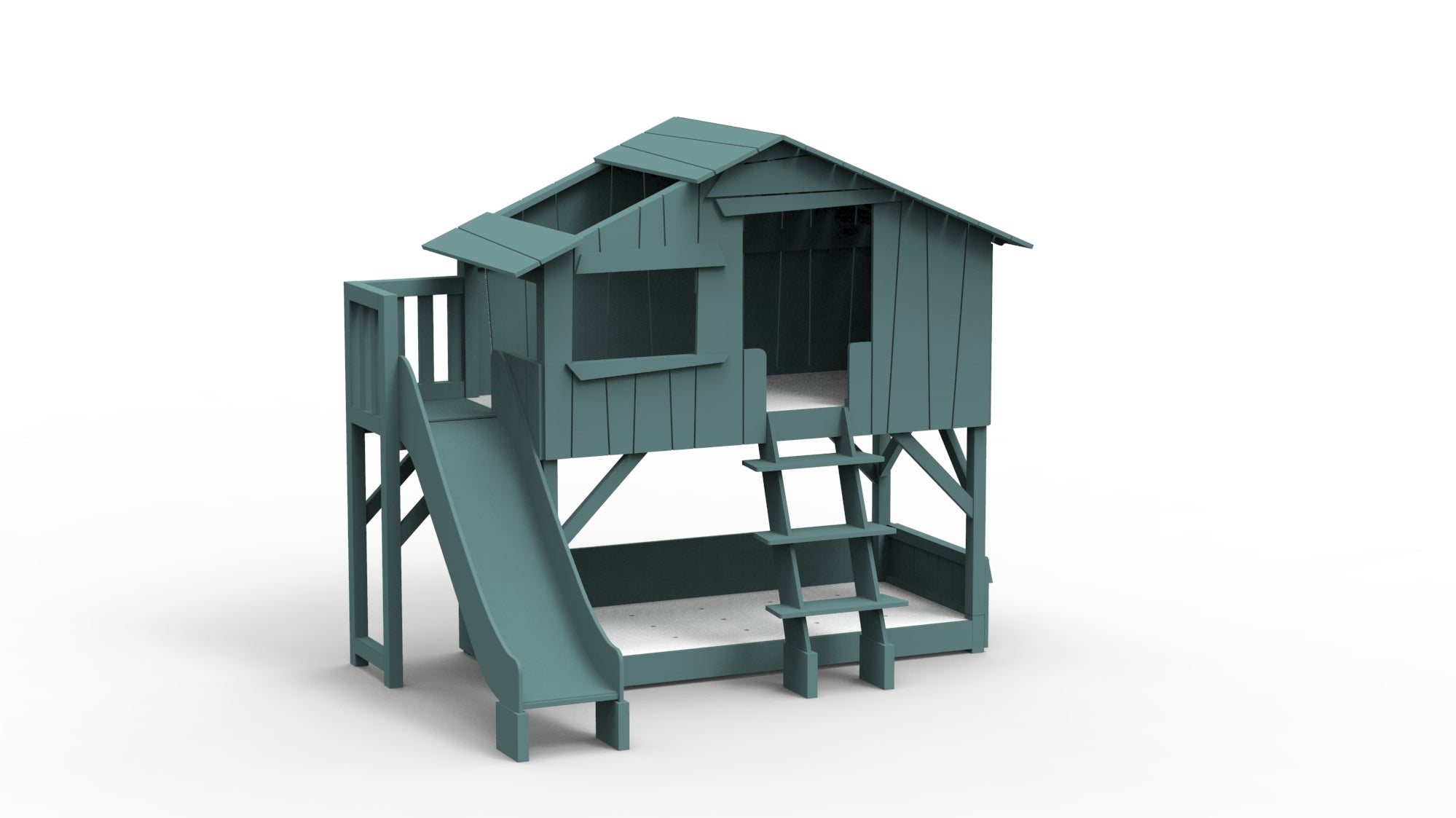 treehouse-bunk-bed-with-platform-and-slide