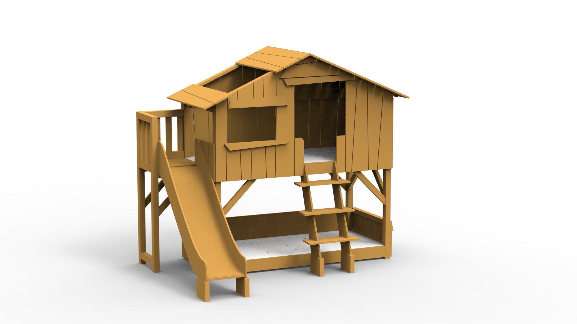 treehouse-bunk-bed-with-platform-and-slide
