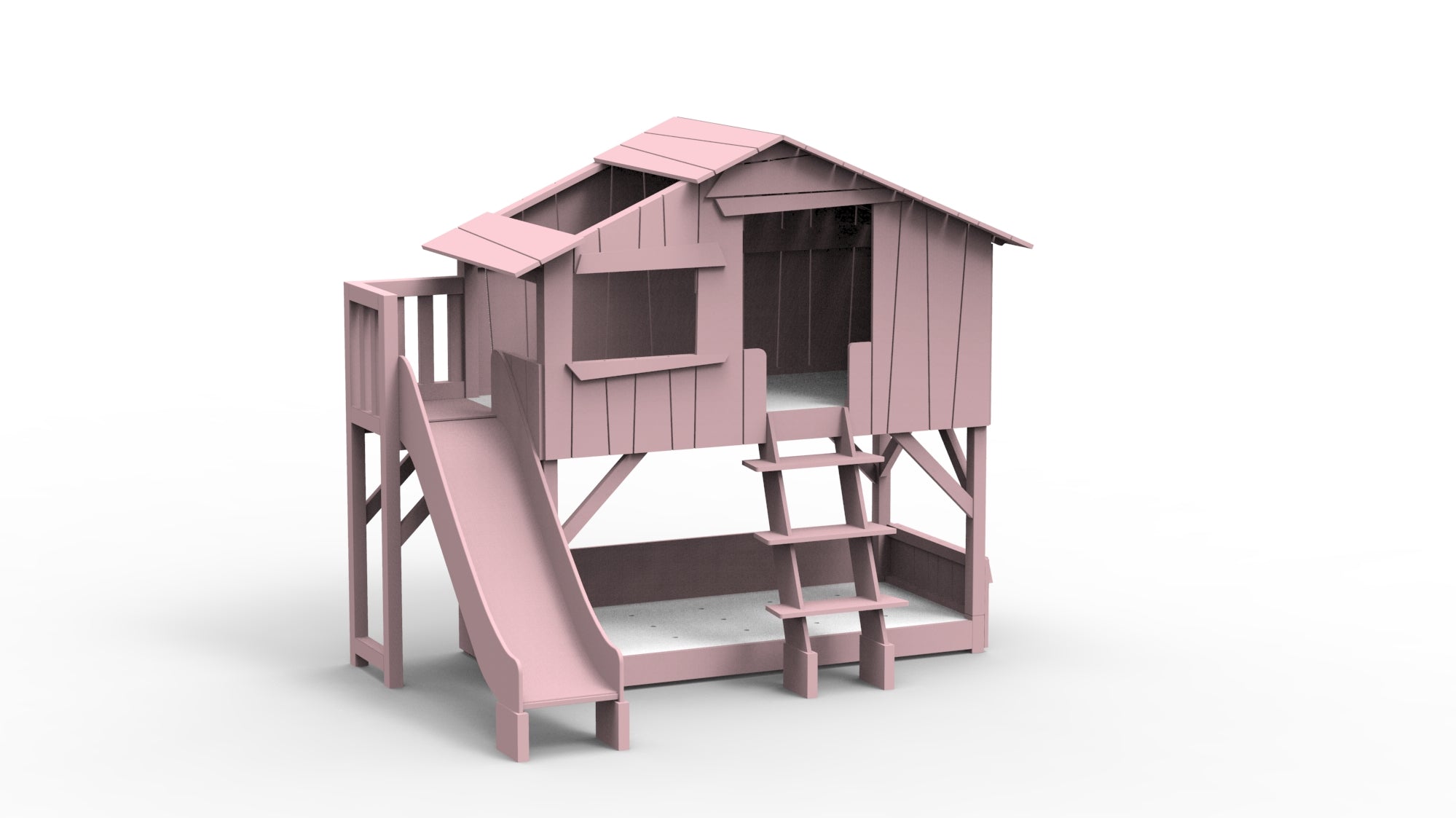 treehouse-bunk-bed-with-platform-and-slide
