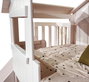 Treehouse Bunk Bed with Platform and Slide