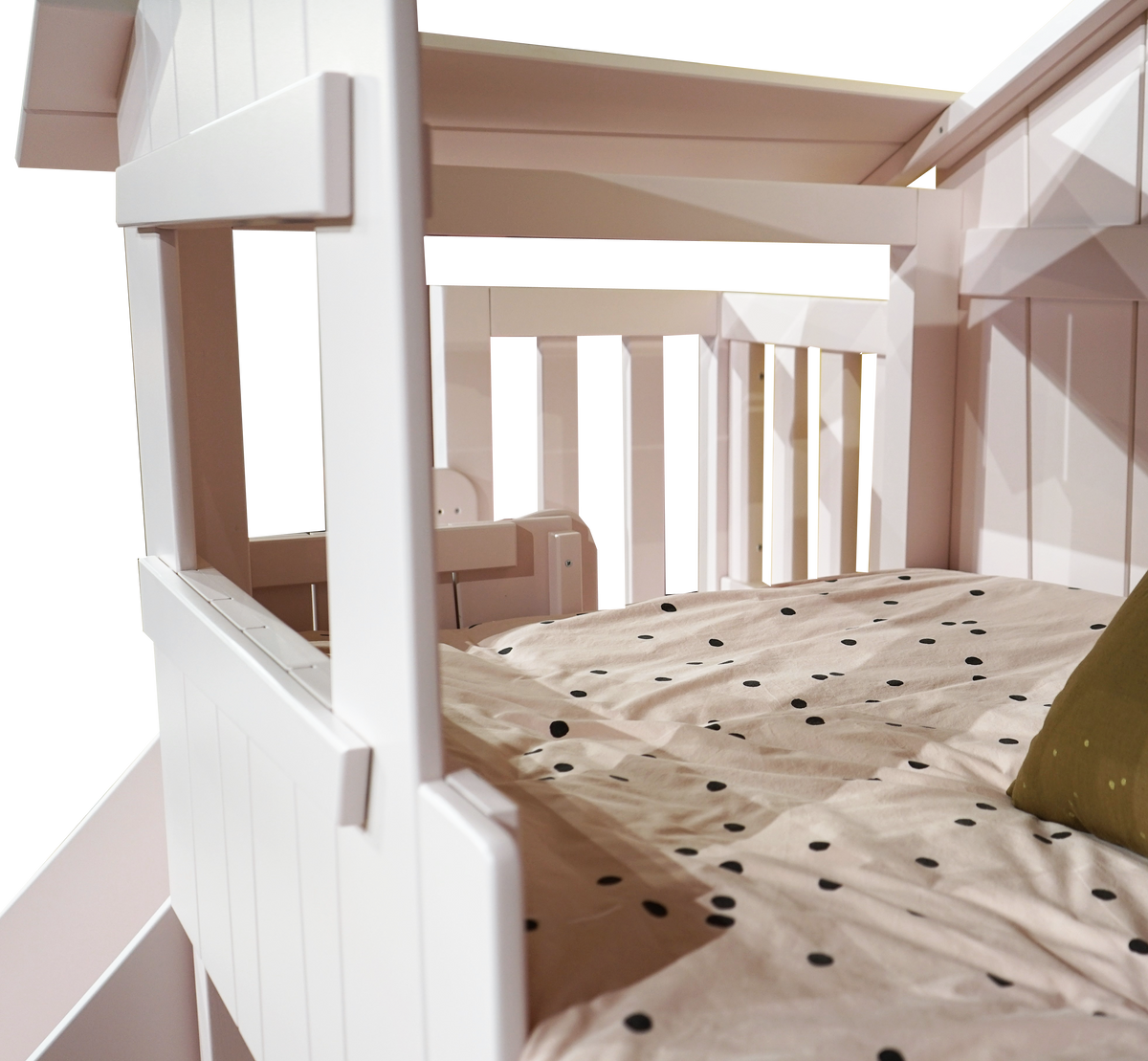 Treehouse Bunk Bed with Platform and Slide