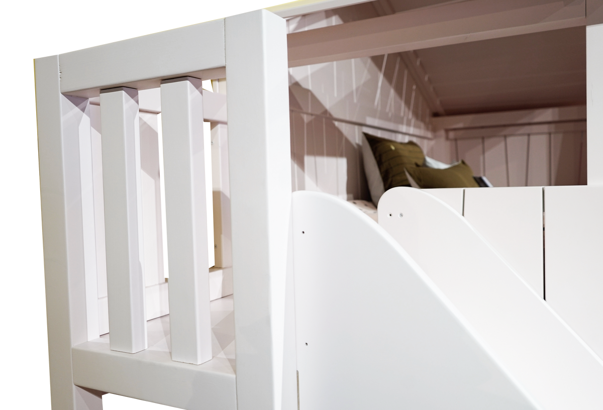 Treehouse Bunk Bed with Platform and Slide