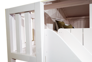 Treehouse Bunk Bed with Platform and Slide