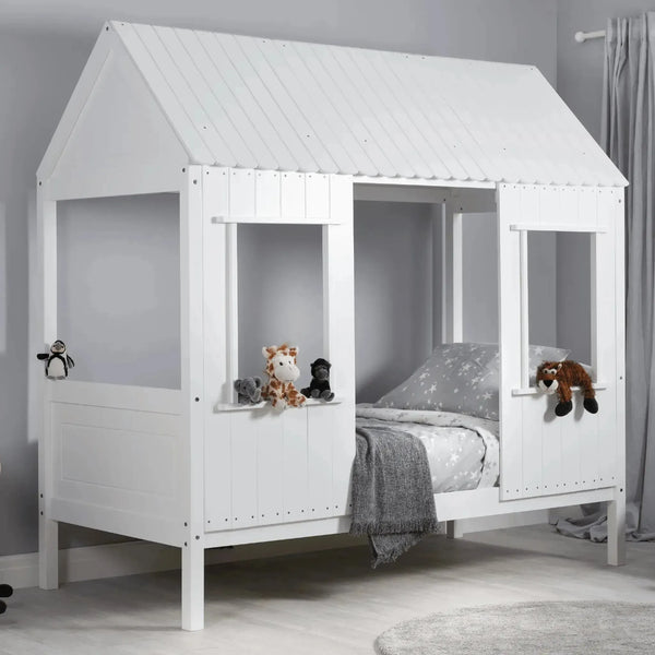 Treehouse Wooden White Toddler Bed
