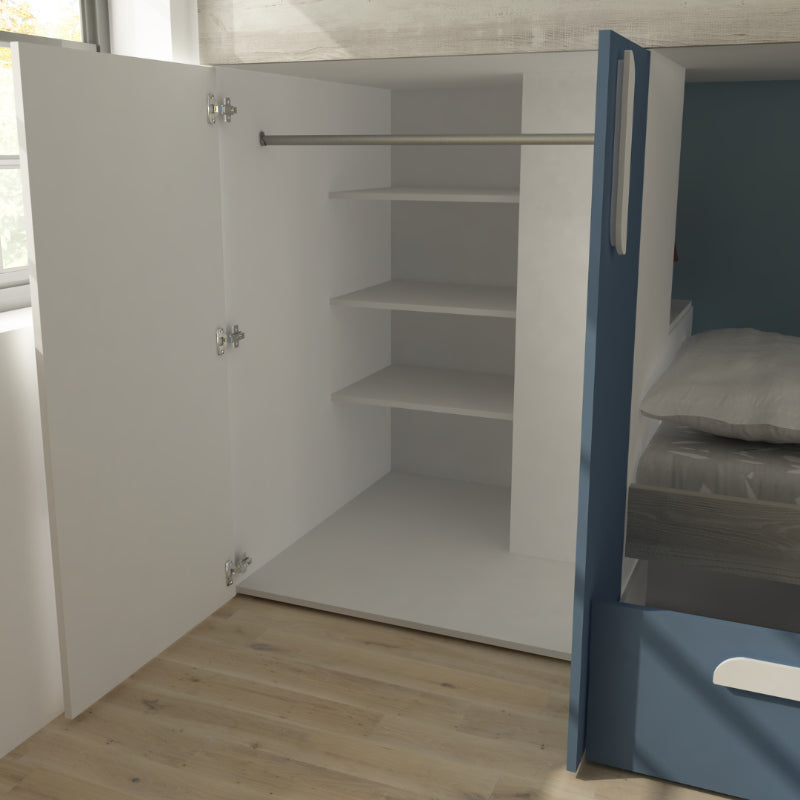 bed with wardrobe