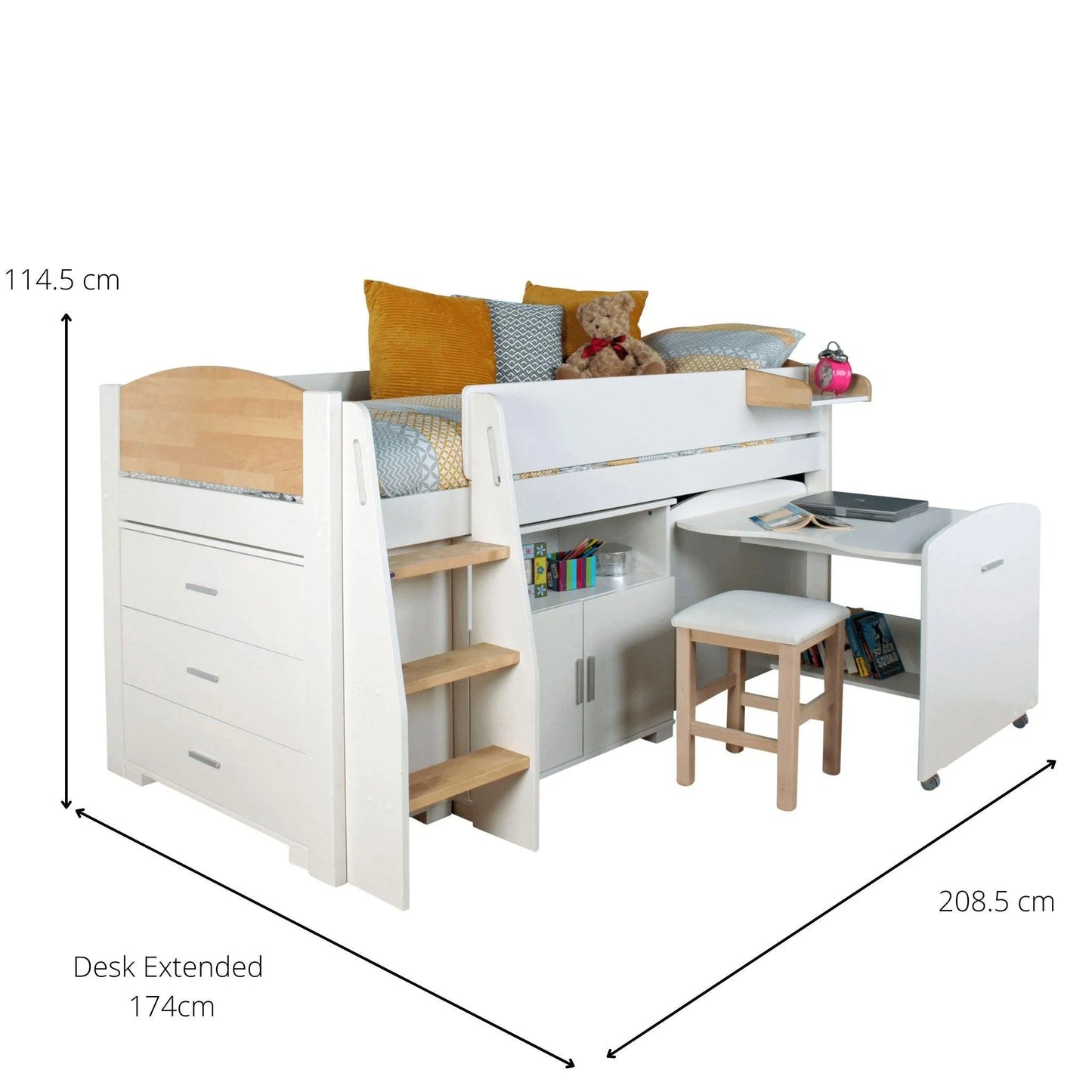 Urban Birch Mid Sleeper With Optional Storage