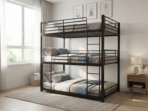 Vertex Triple Sleeper Metal Bunk Bed