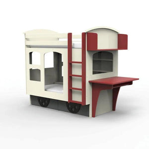 Wagon Bunk Bed with Storage & Desk