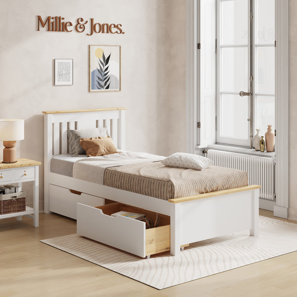 Wilfred Classic Single Bed with Drawers