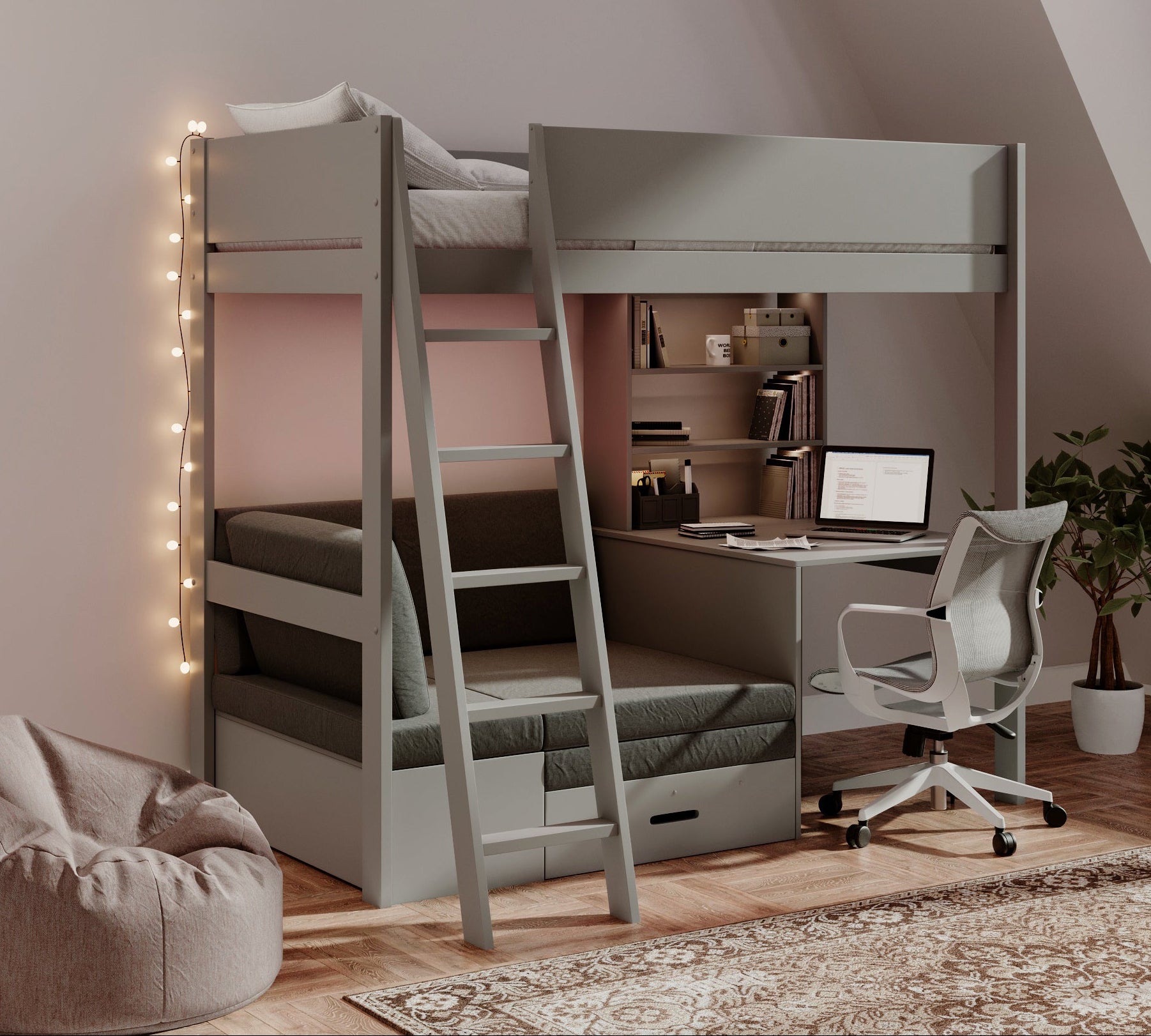 windsor-solid-pine-high-sleeper-with-sofa-bed-desk