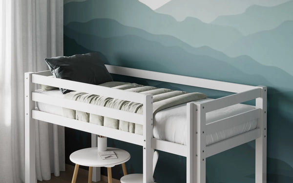 Wooden Elara Shorty White Midsleeper Bed