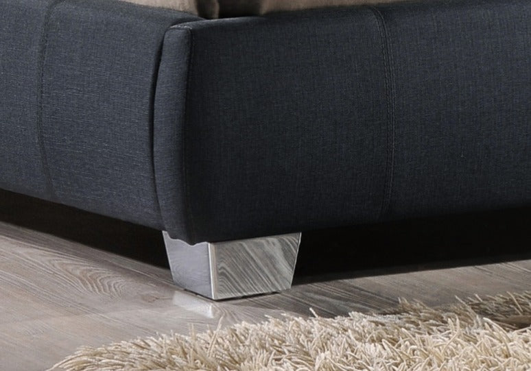 Bellamy Upholstered Bed Frame in Grey - detail