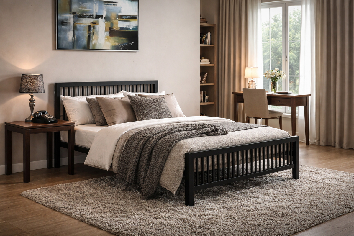 Selby Metal Bed Frame in Black