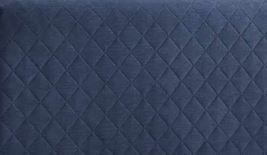 Langford Upholstered Bed Frame in Blue - detail