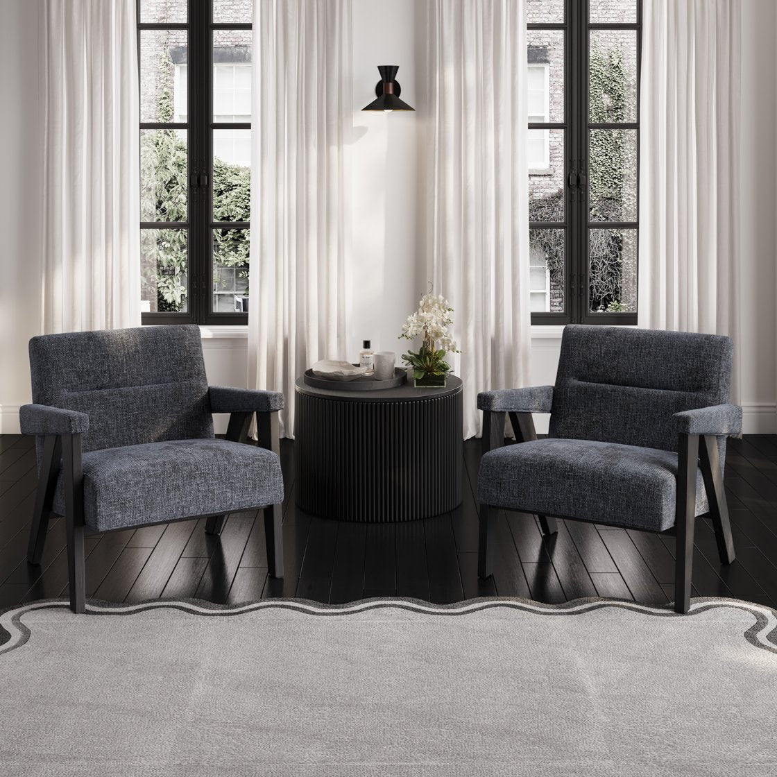 Albemarle velvet tweed armchair