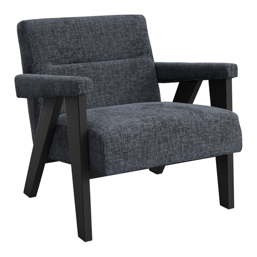 Albemarle velvet tweed armchair in Coal