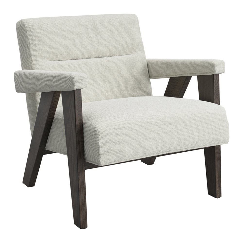 Albemarle velvet tweed armchair in Milk