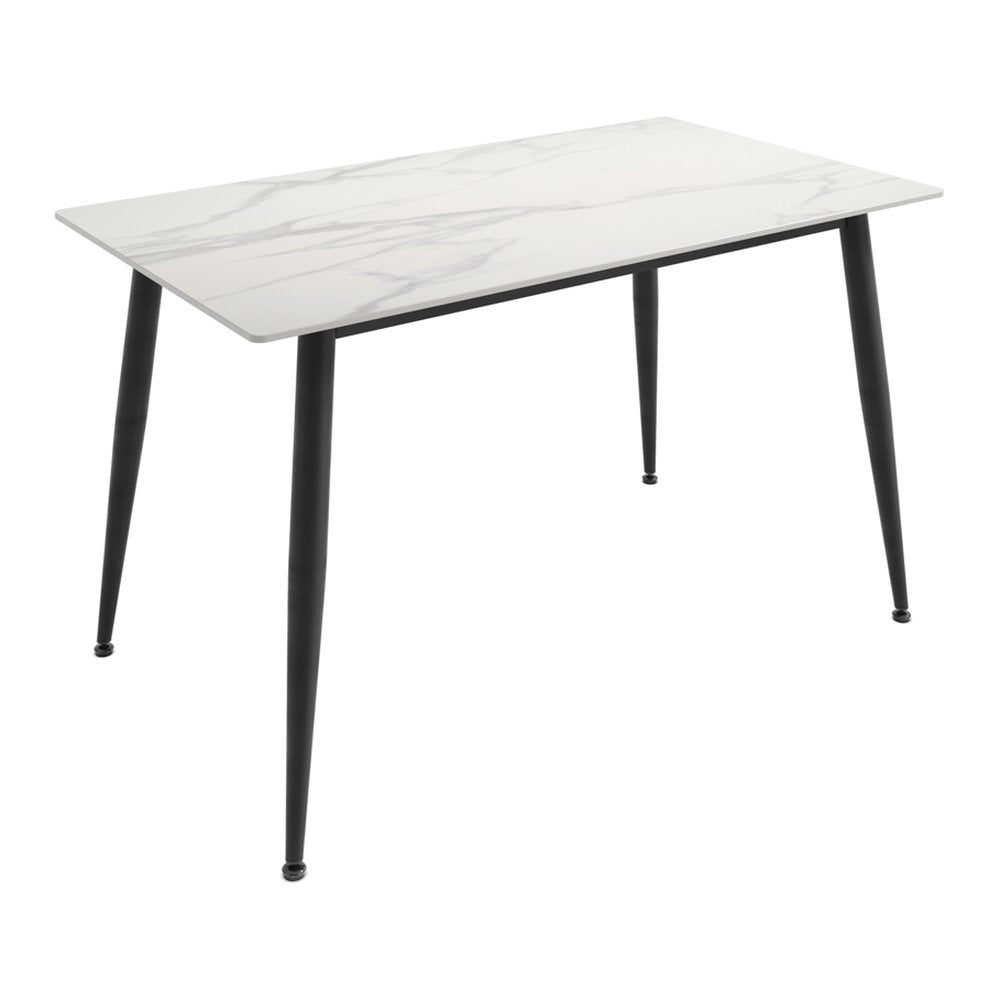 Alfriston marble effect dining table and four chairs