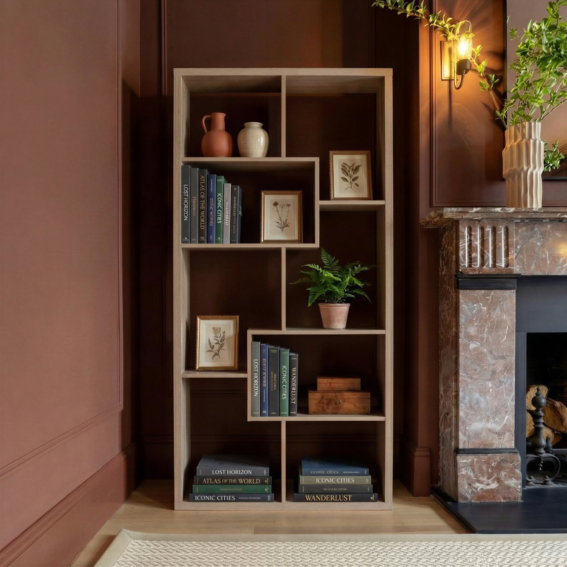 Appledore geometric shelving unit