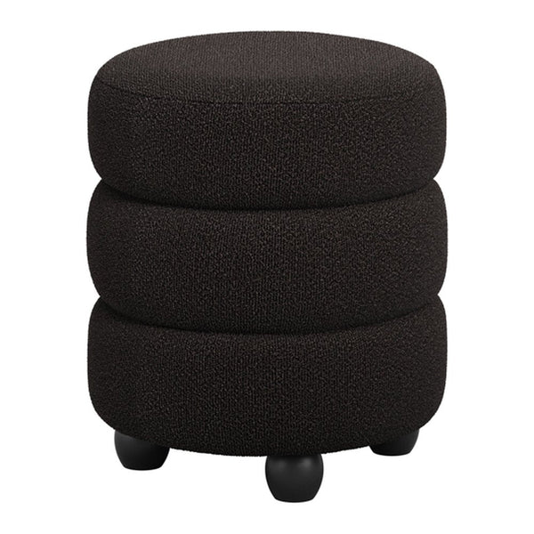 Arran upholstered pouffe in Black