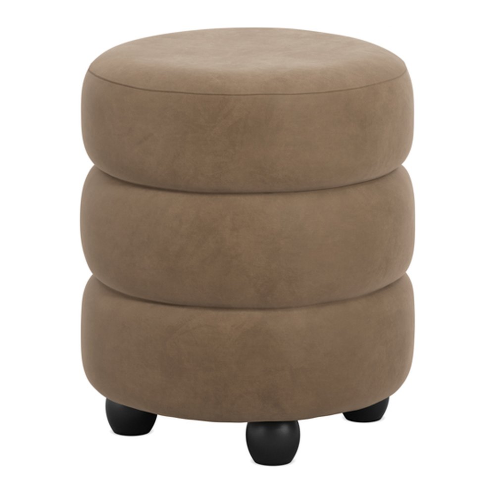 Arran upholstered pouffe in Mole