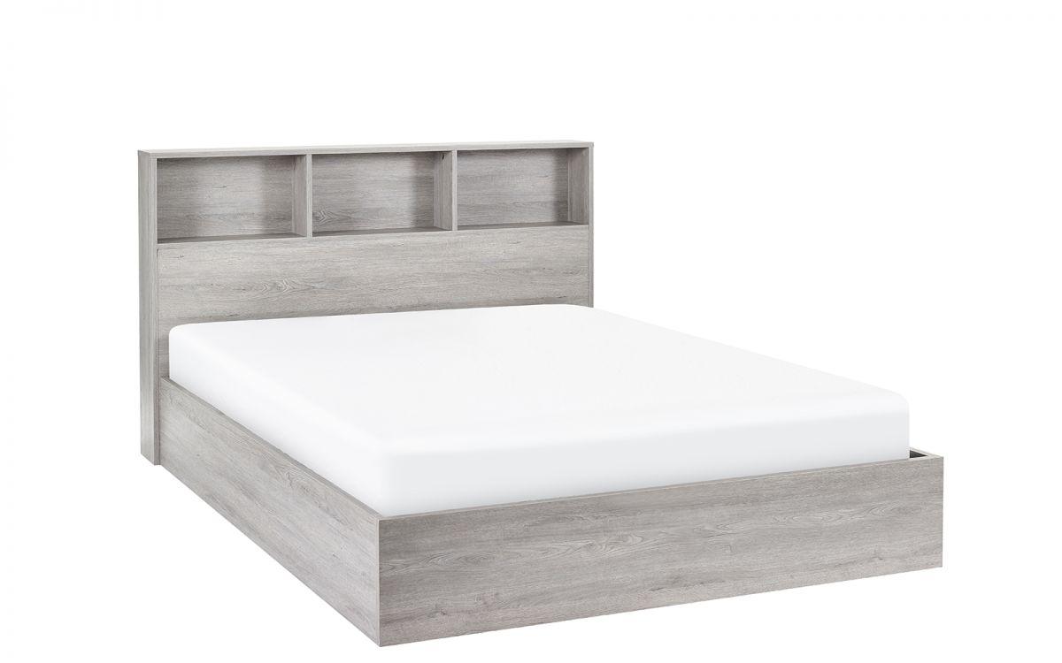 Bali Grey Oak Wooden Bookcase Ottoman Storage Bed - Millie & Jones