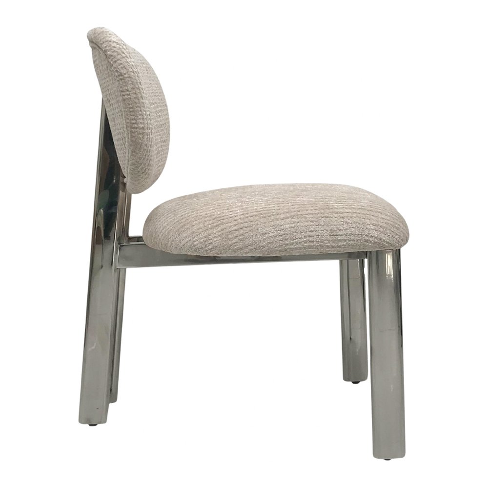 Bampton chenille dining chair with steel frame
