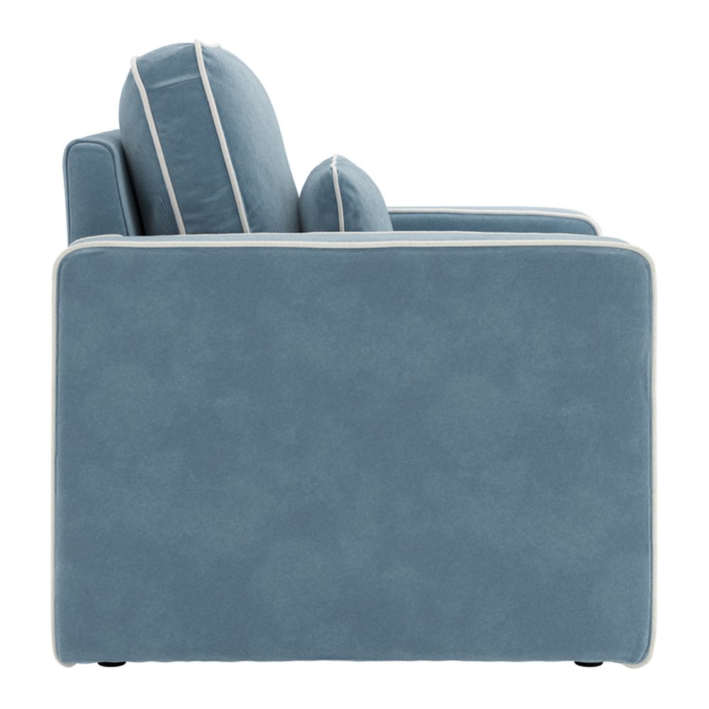 Barnsbury velvet chair with contrast piping