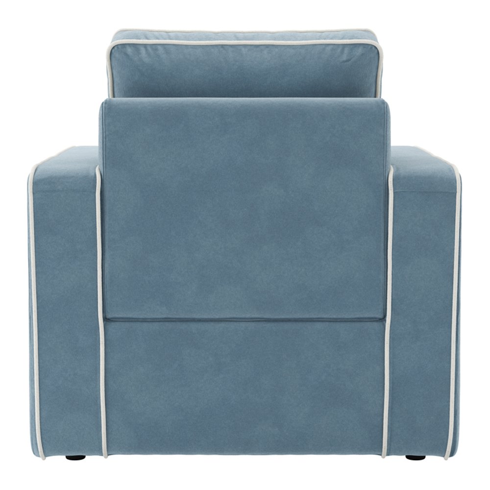 Barnsbury velvet chair with contrast piping