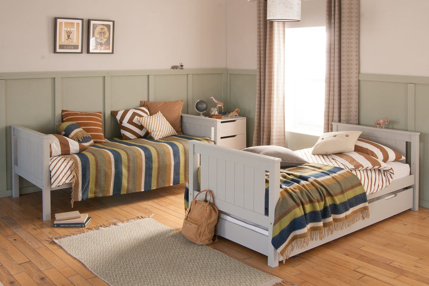 Classic Beech Detachable Bunk Beds with optional Trundle