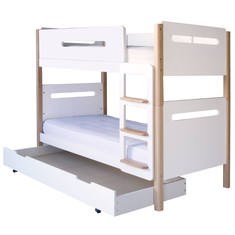 bunk bed in natural white