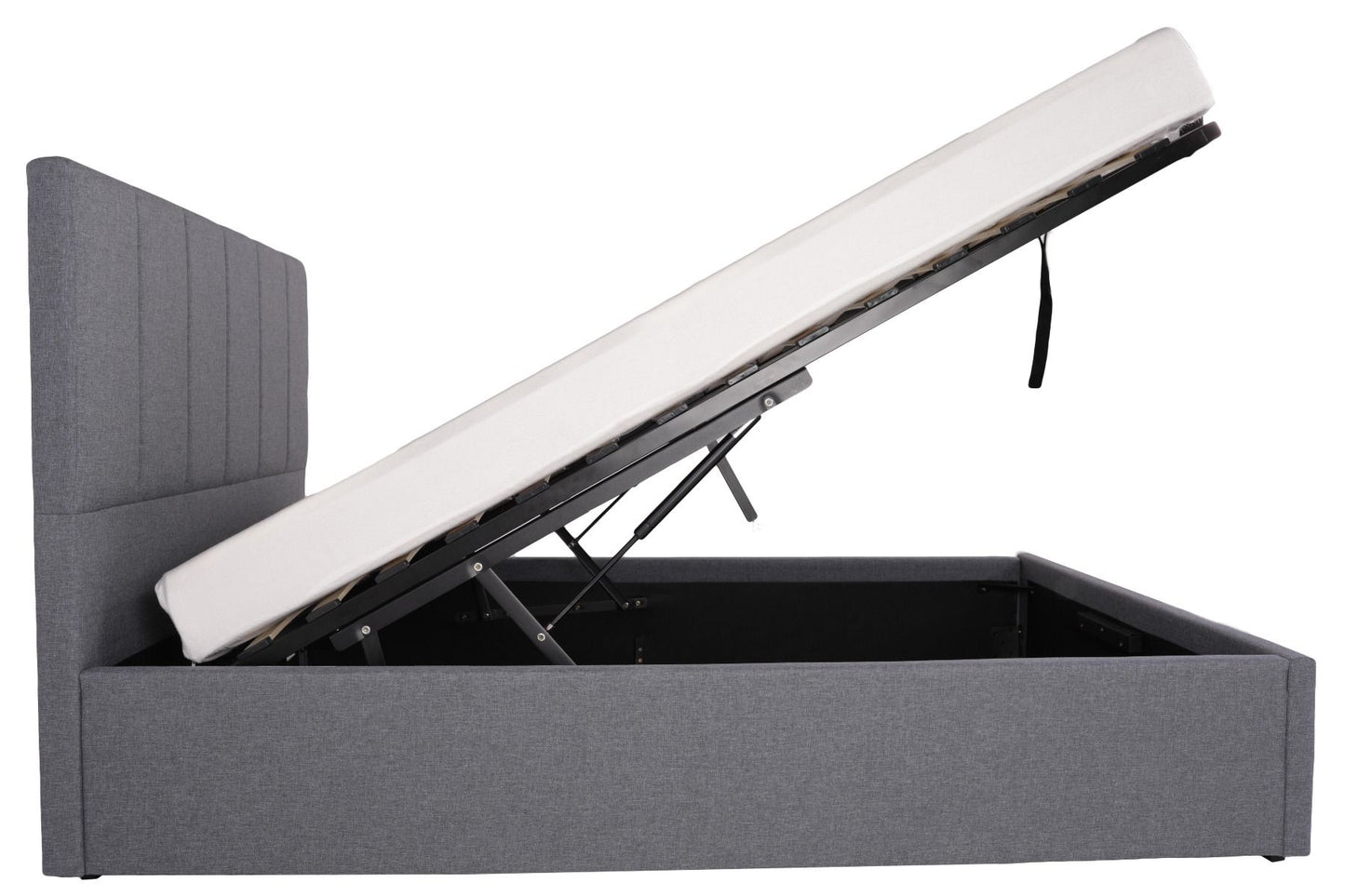 Grey Waltz Fabric Ottoman Bed