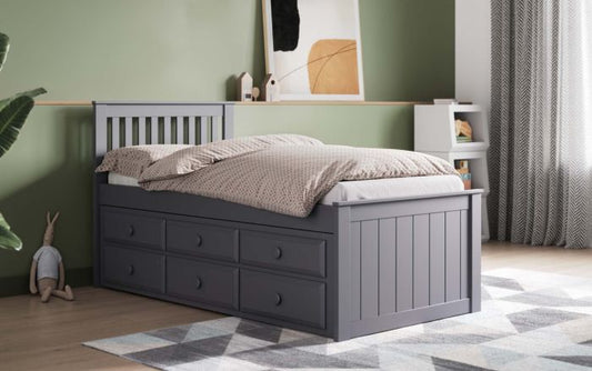 Montana Captain's Grey Guest Bed