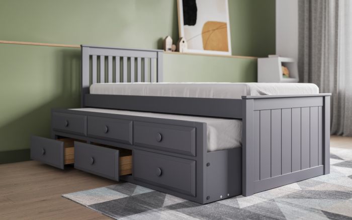Montana Captain's Grey Guest Bed