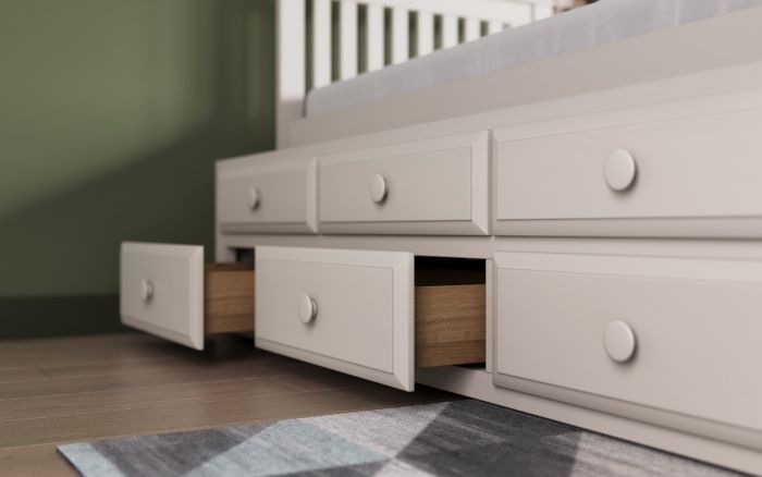 Montana Captain's White Guest Bed