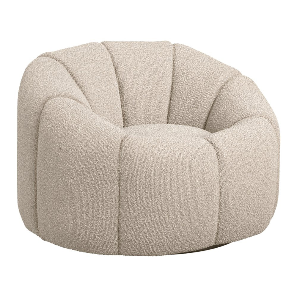 Belsize retro swivel chair in Buff