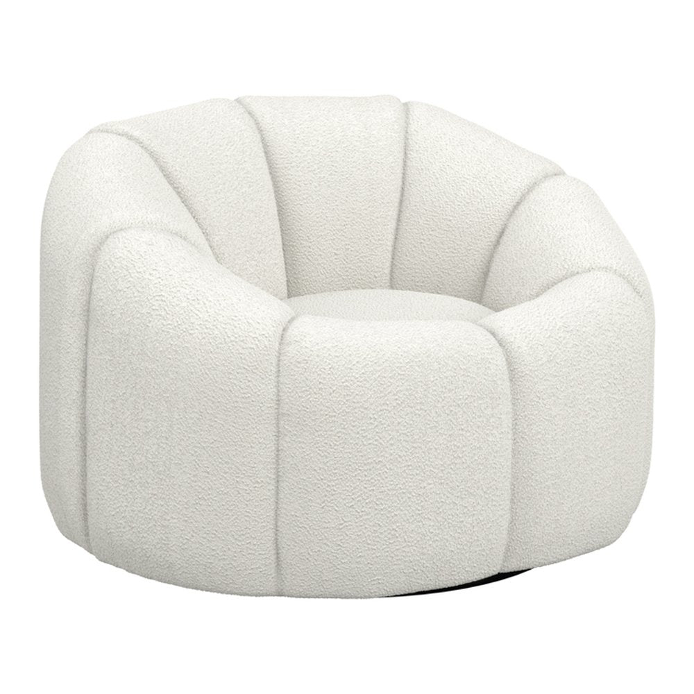 Belsize retro swivel chair in Ivory