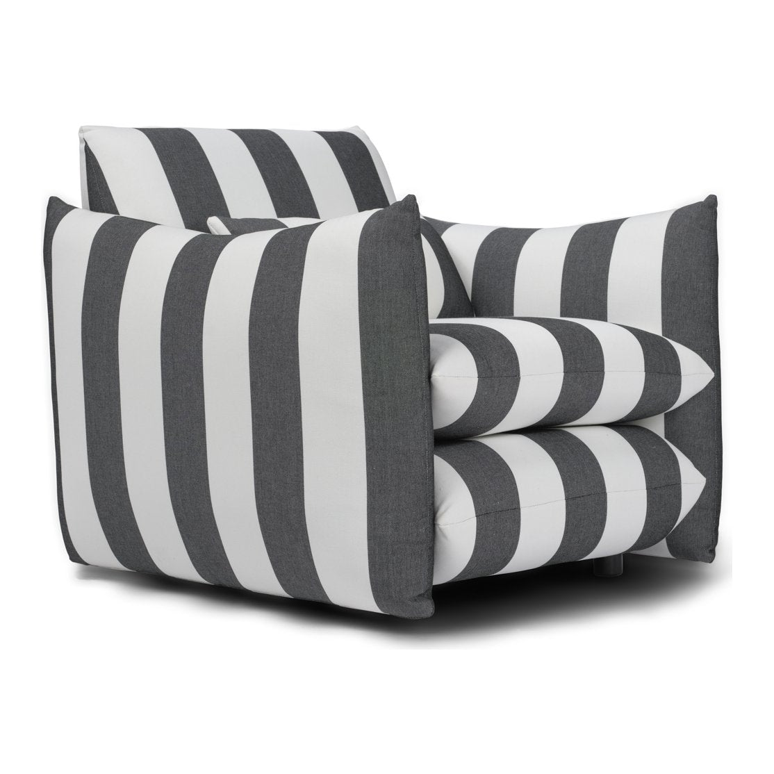 Bermondsey oversized pillow armchair in Monochrome Stripe