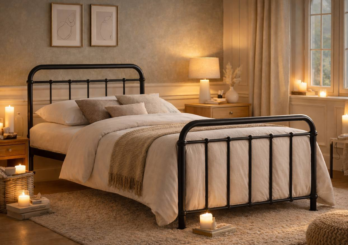 Bexley Metal Bed Frame in Black - single size