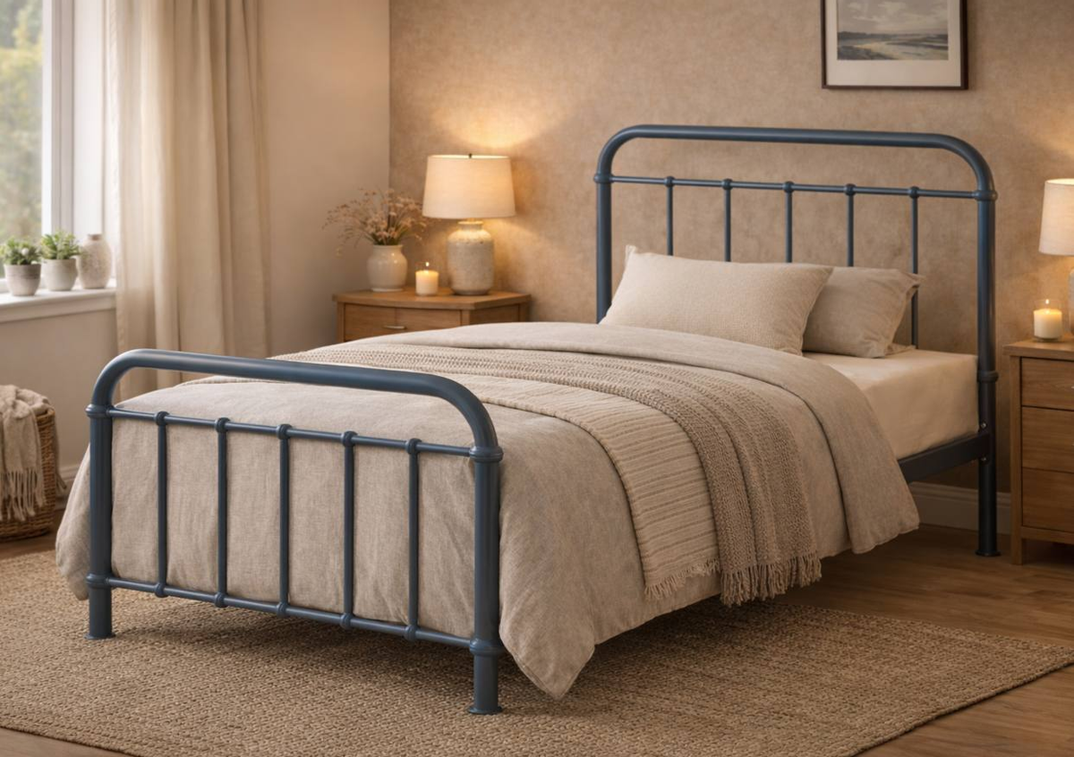 Bexley Metal Bed Frame in Grey - single size